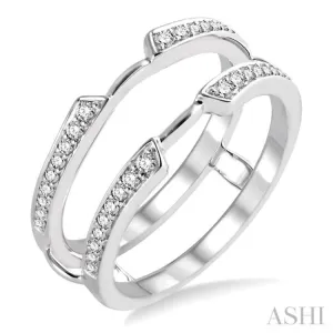 1/4 ctw Round Cut Diamond Insert Ring in 14K White Gold