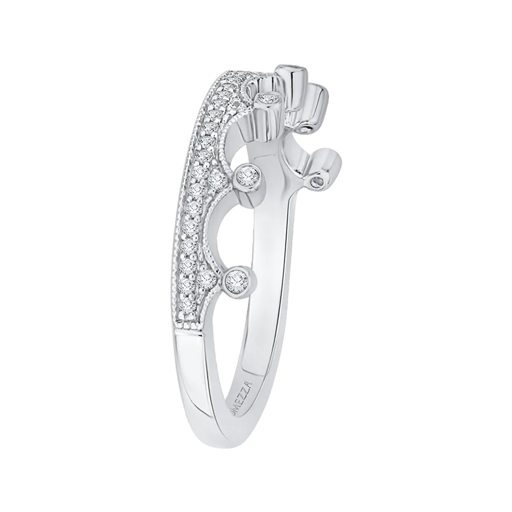 14K White Gold Round Diamond Wedding Band