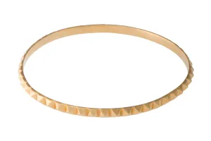14k Yellow Gold Pyramid Berber Bangle