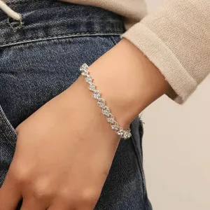 Bracelet with inlaid Rhinestones with Hearts