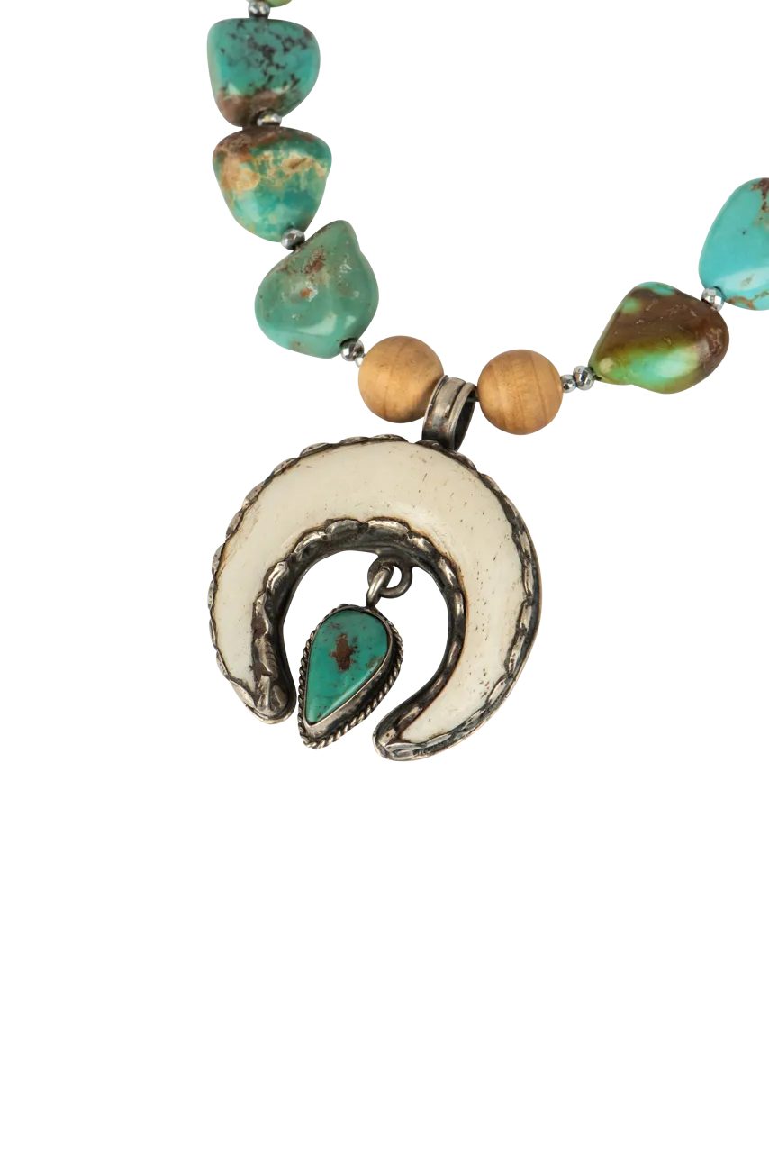 Breathe Deep Silver Naja Beaded Necklace