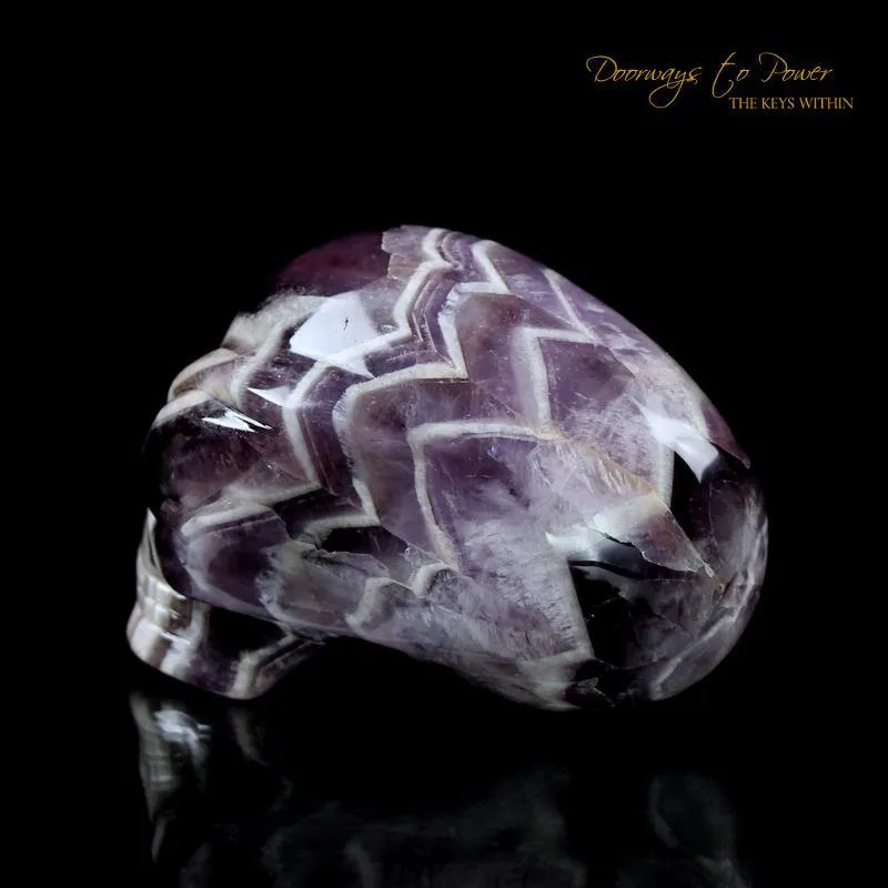 Chevron Amethyst Crystal Skull 'Mouth of God'