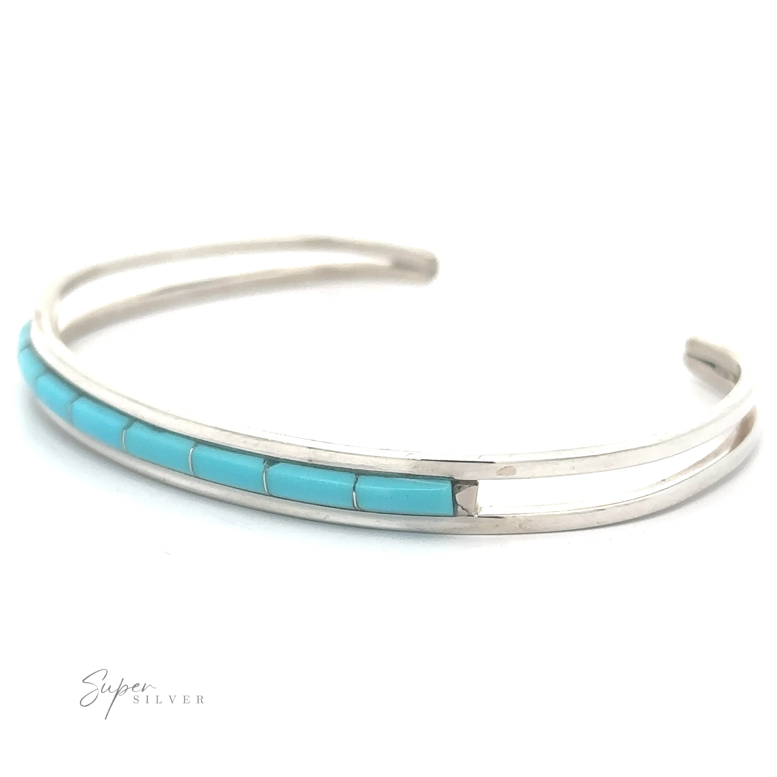 Chic Native American Cuff With Inlaid Stones