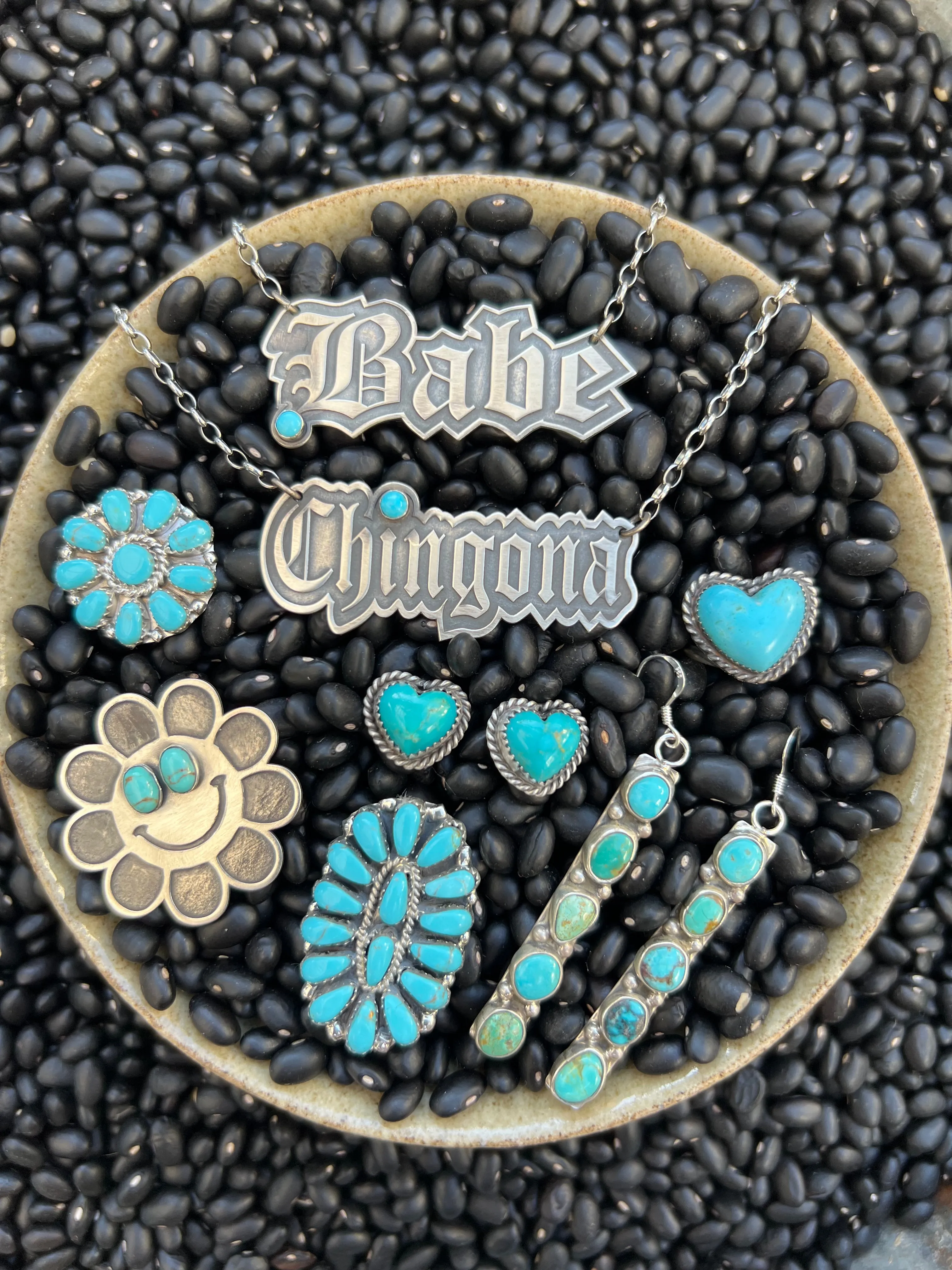 Chingona necklace nameplate 18” sterling silver