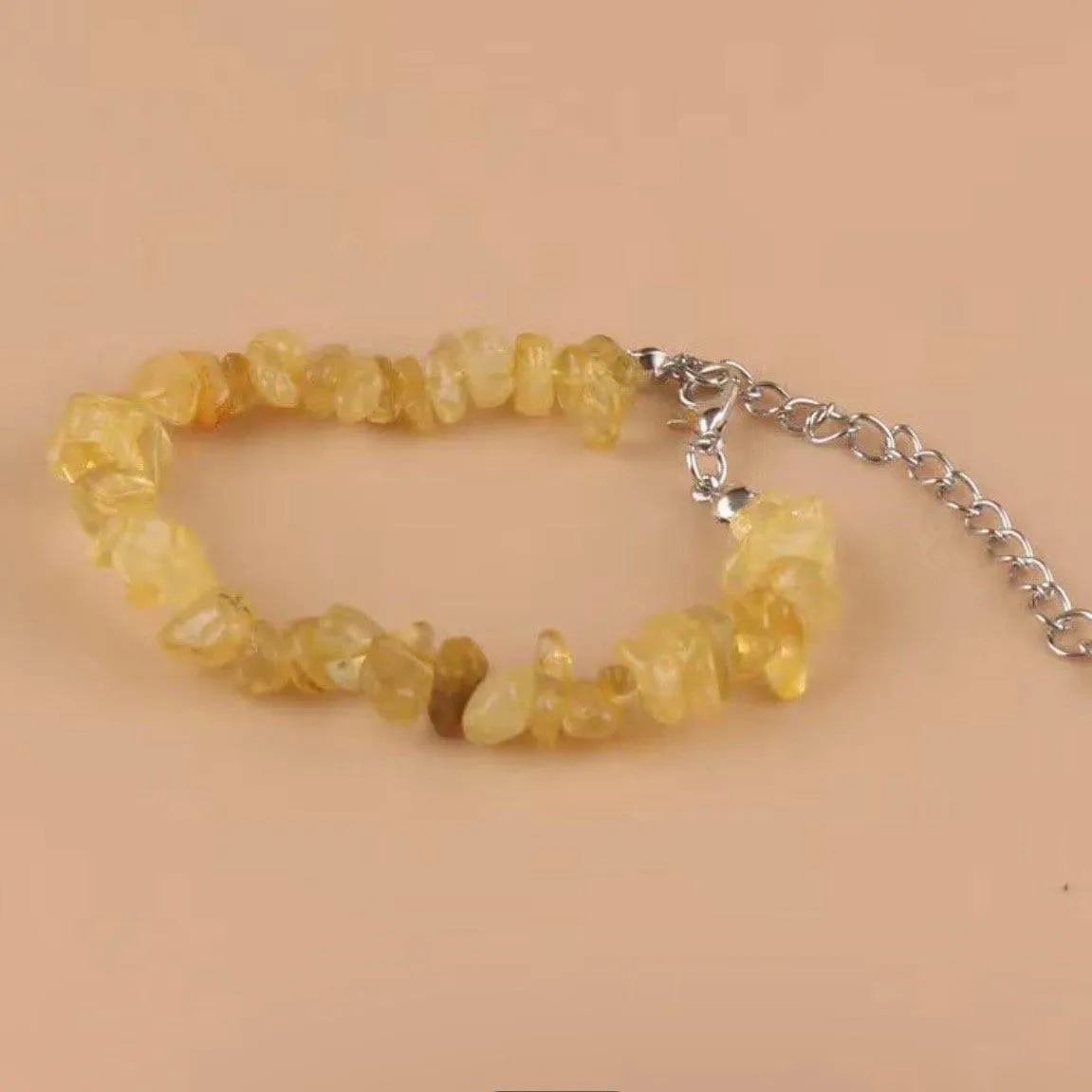 Citrine Crystal Raw Chip Bracelet