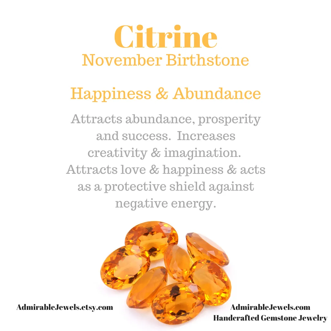 Citrine Pear Briolette Necklace