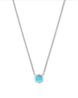 Davie Necklace in Sterling Silver Necklace in Turquoise | December