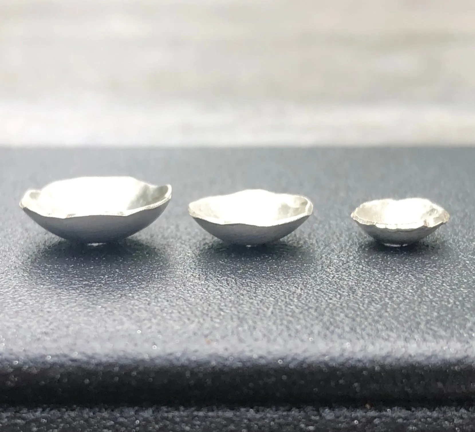 Deep Dish Sterling Ear Jackets