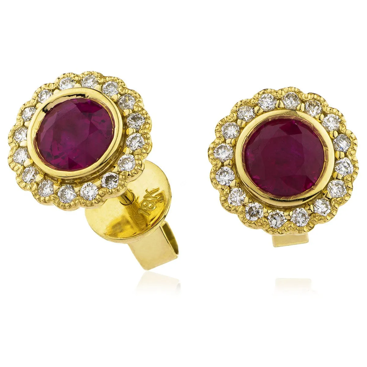 Diamond & Ruby Earrings 0.50ct - 1.50ct