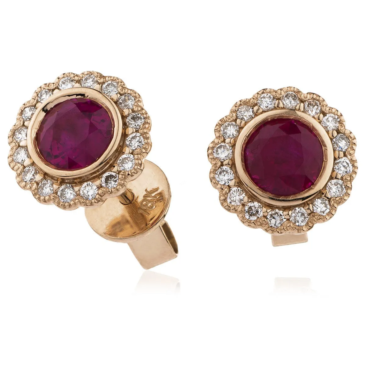 Diamond & Ruby Earrings 0.50ct - 1.50ct