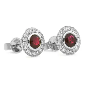 Diamond & Ruby Earrings 0.55ct - 2.15ct