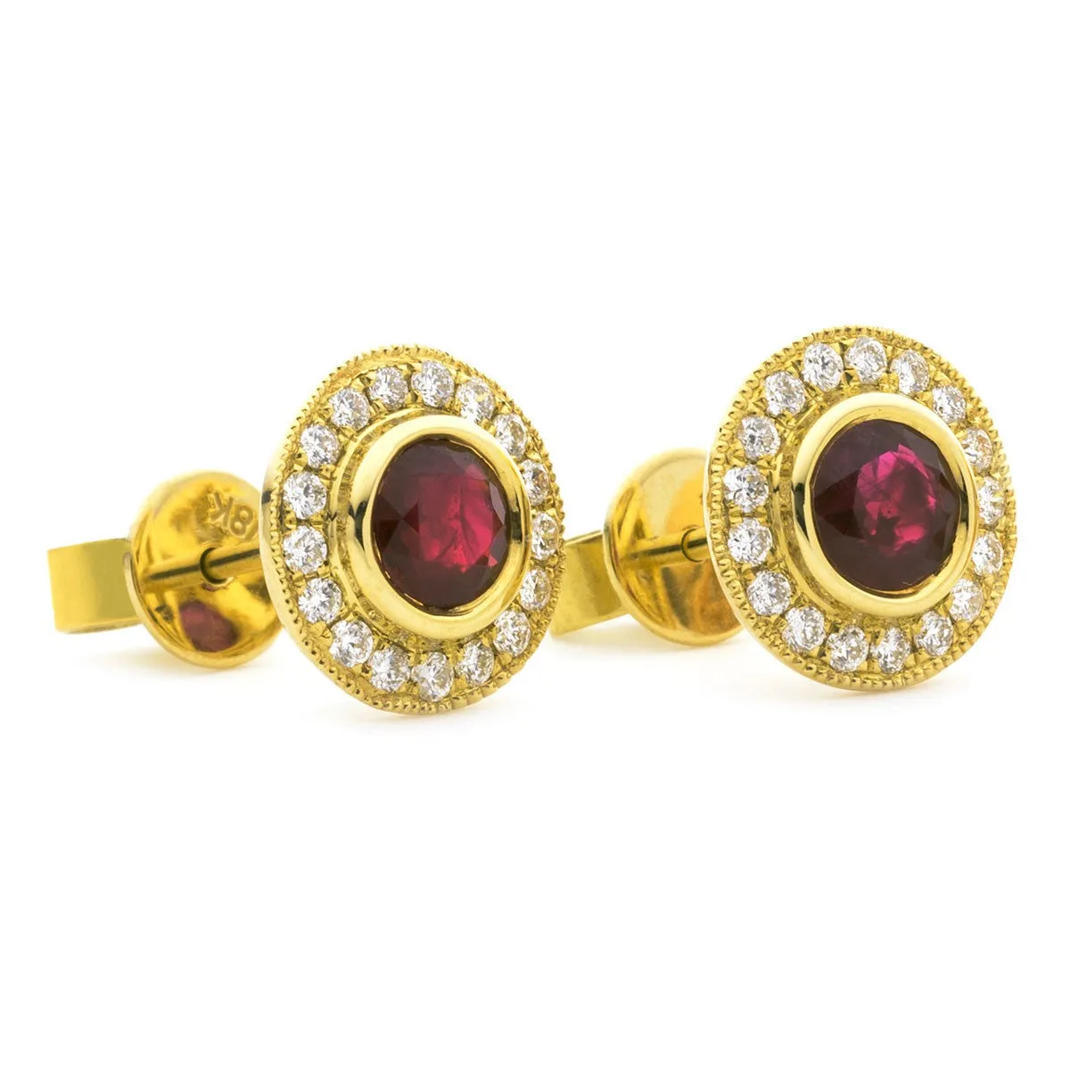 Diamond & Ruby Earrings 0.55ct - 2.15ct