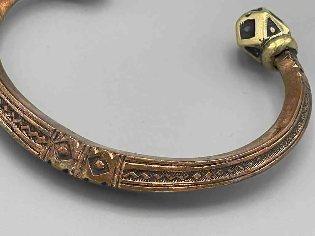 Exceptional Quality Large Copper Tuareg Bracelet - Niger