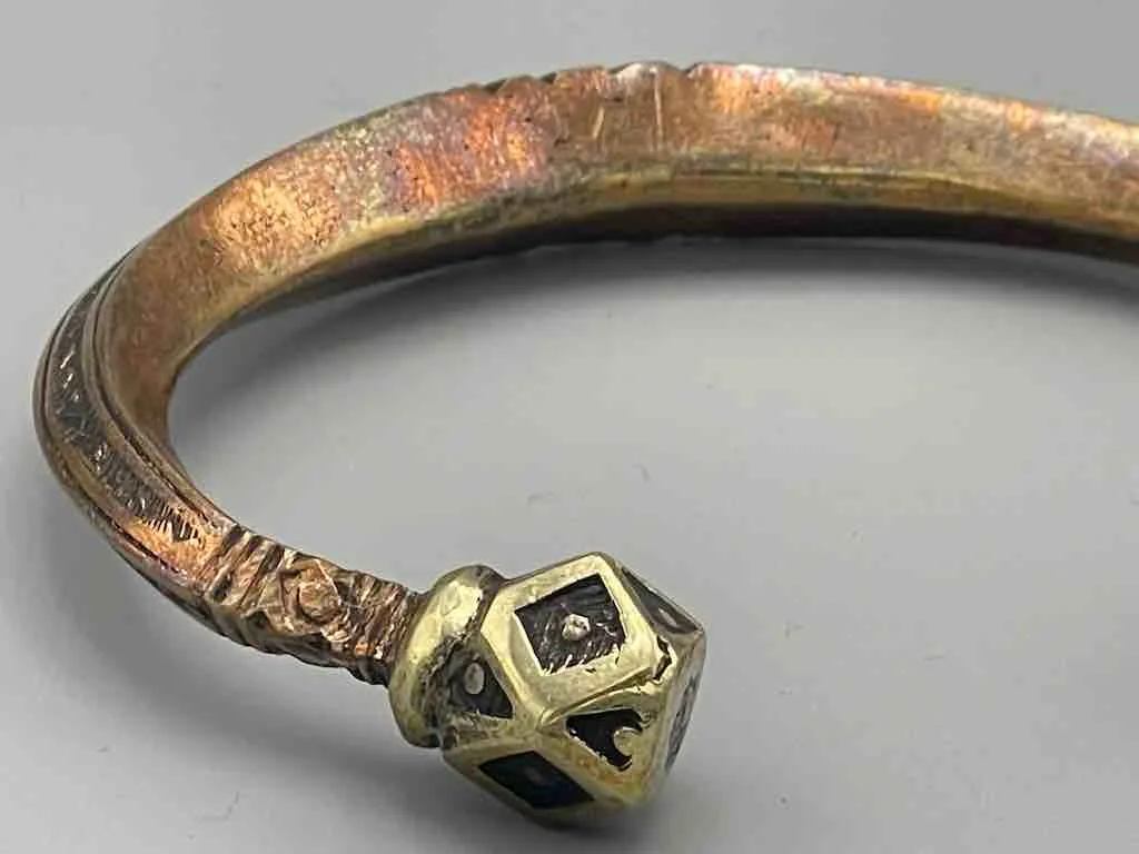 Exceptional Quality Large Copper Tuareg Bracelet - Niger
