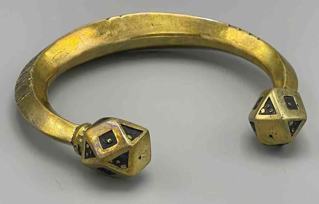 Exceptional Quality XL Brass Tuareg Bracelet - Niger