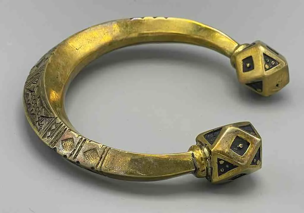 Exceptional Quality XL Brass Tuareg Bracelet - Niger