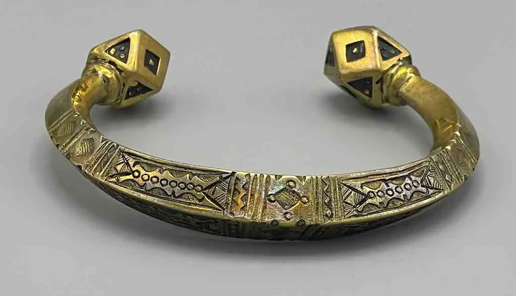 Exceptional Quality XL Brass Tuareg Bracelet - Niger
