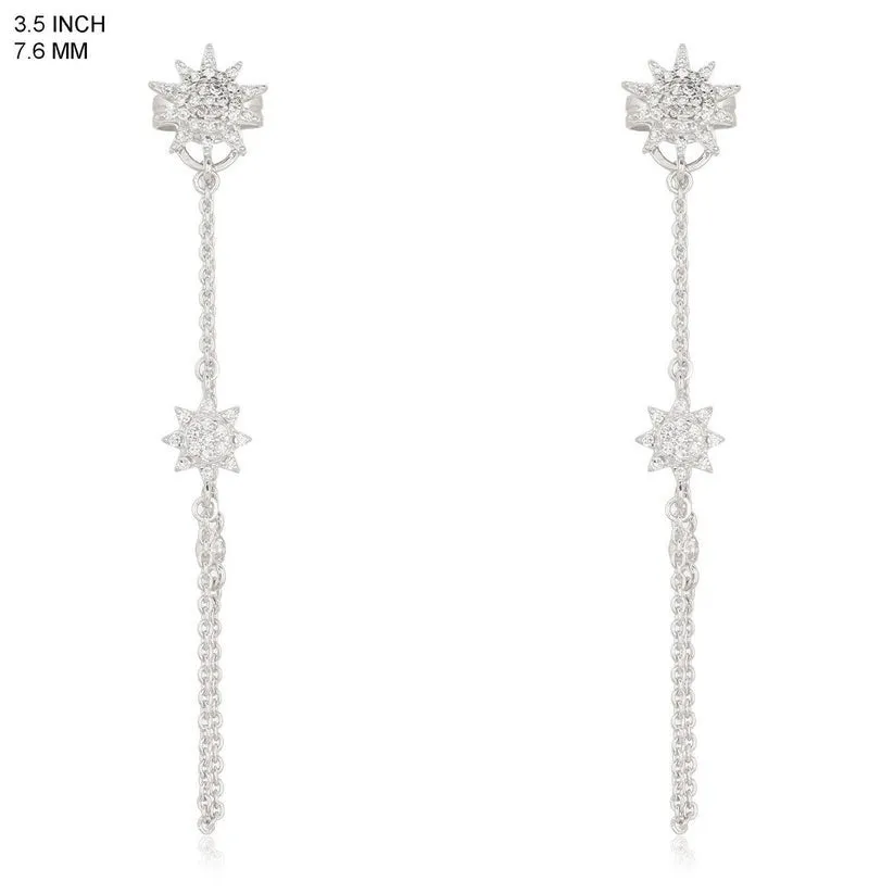 Glistening Diamond Drop Earrings