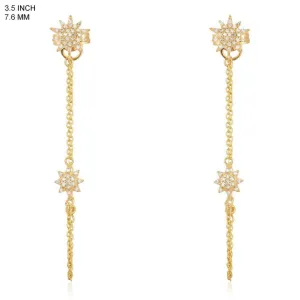 Glistening Diamond Drop Earrings