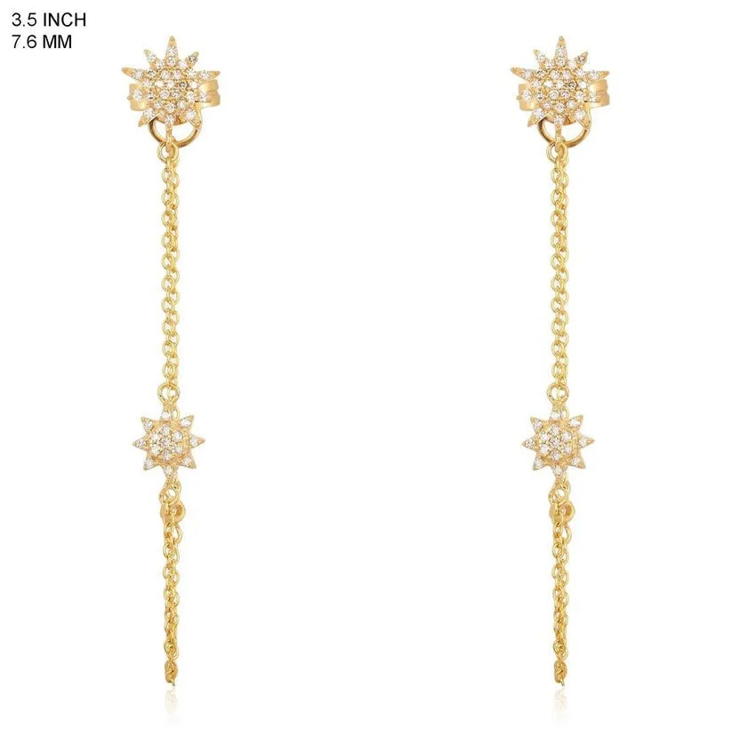 Glistening Diamond Drop Earrings