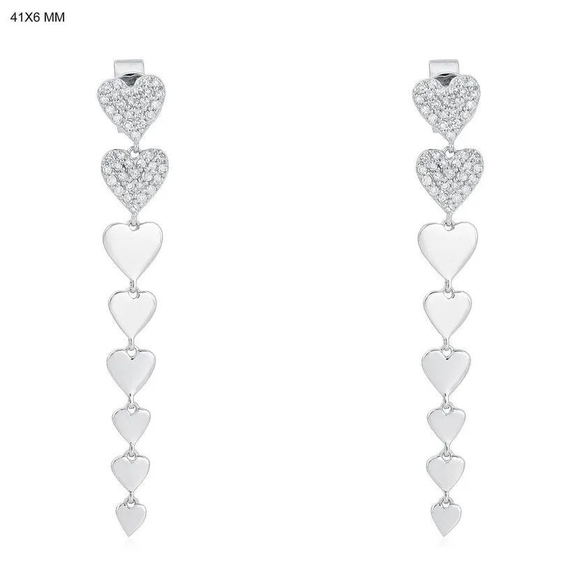 Glistening Diamond Embrace Drop Earrings