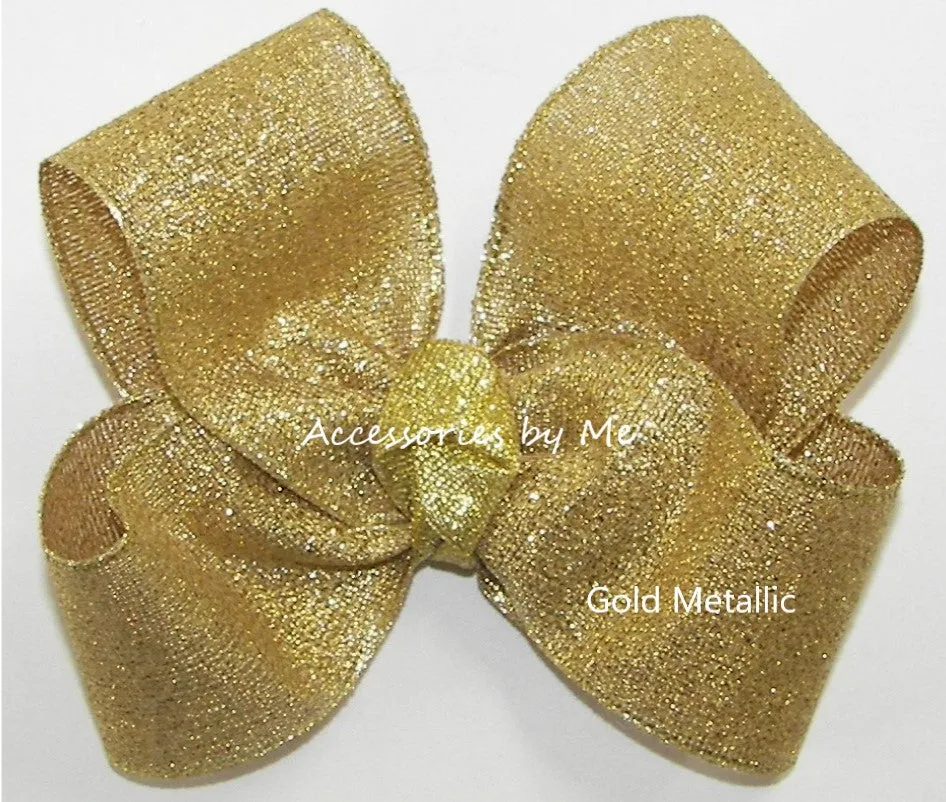 Gold Hair Bow