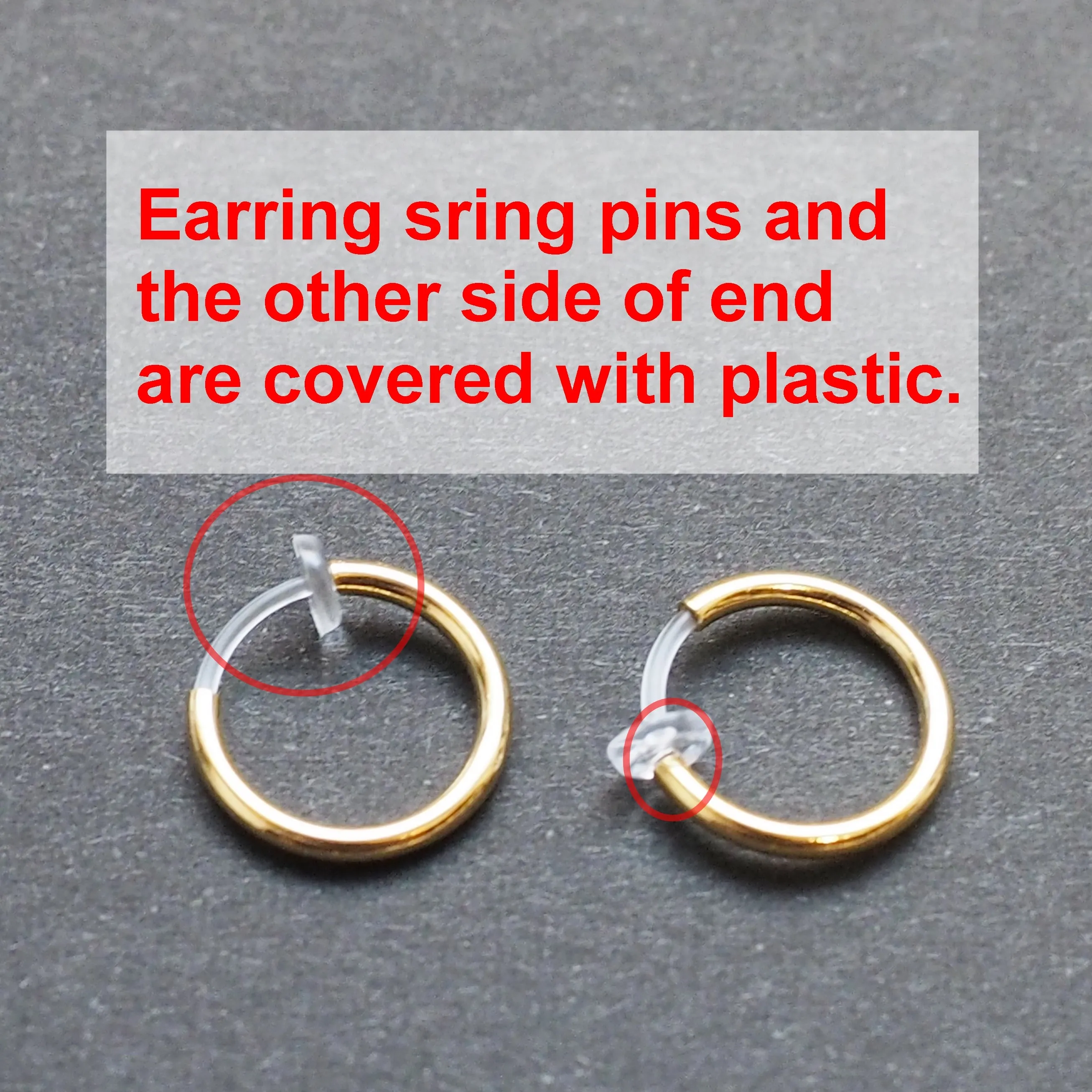 Gold hands clip on hoop earrings