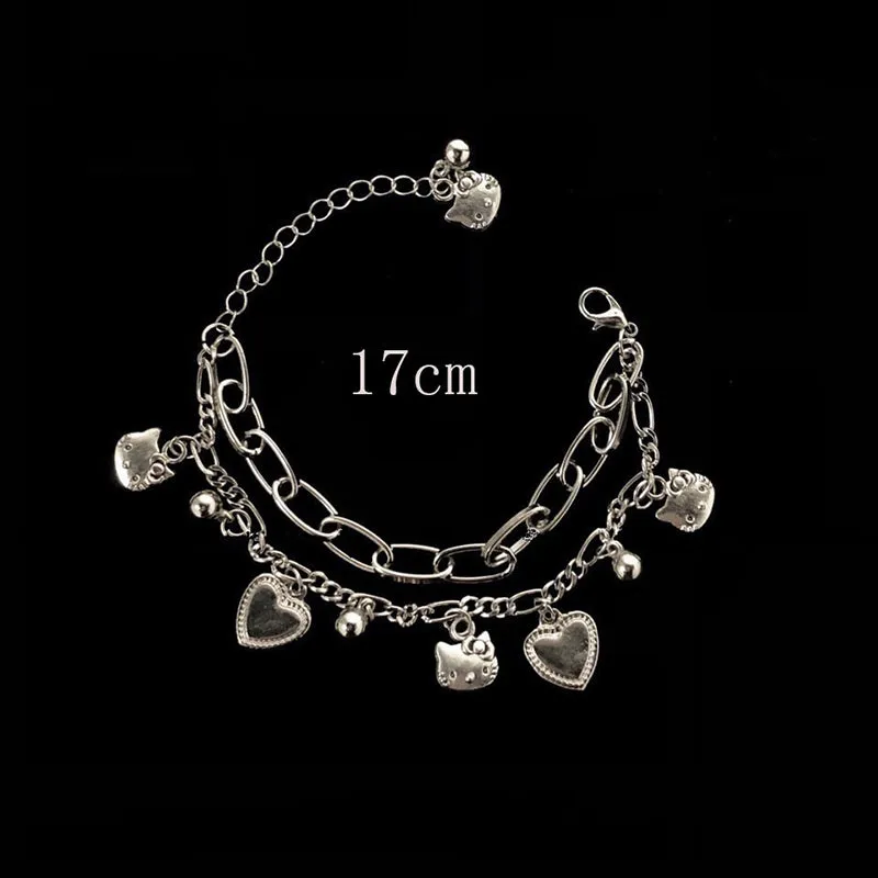Japanese Cute Kitty Pendant Necklace Earrings Bracelet Set