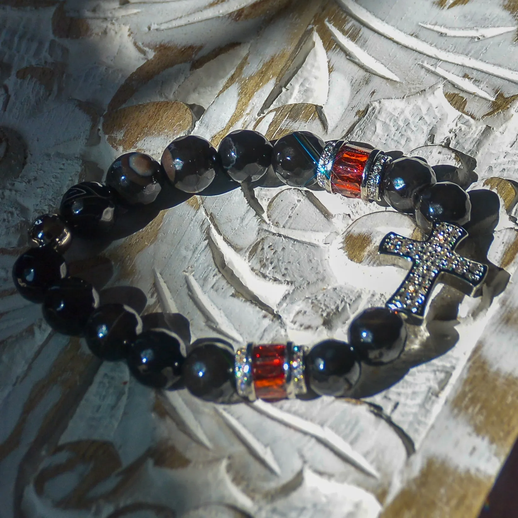 King of Kings Onyx Stretch Bracelet