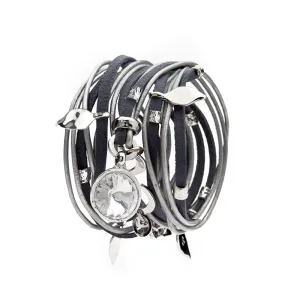 Light Grey Ivy Pop Bracelet - Silver