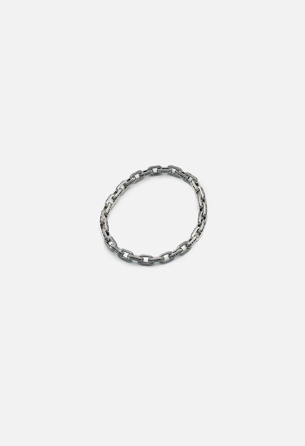 M.A.R.S Engraved Link Bracelet / Silver