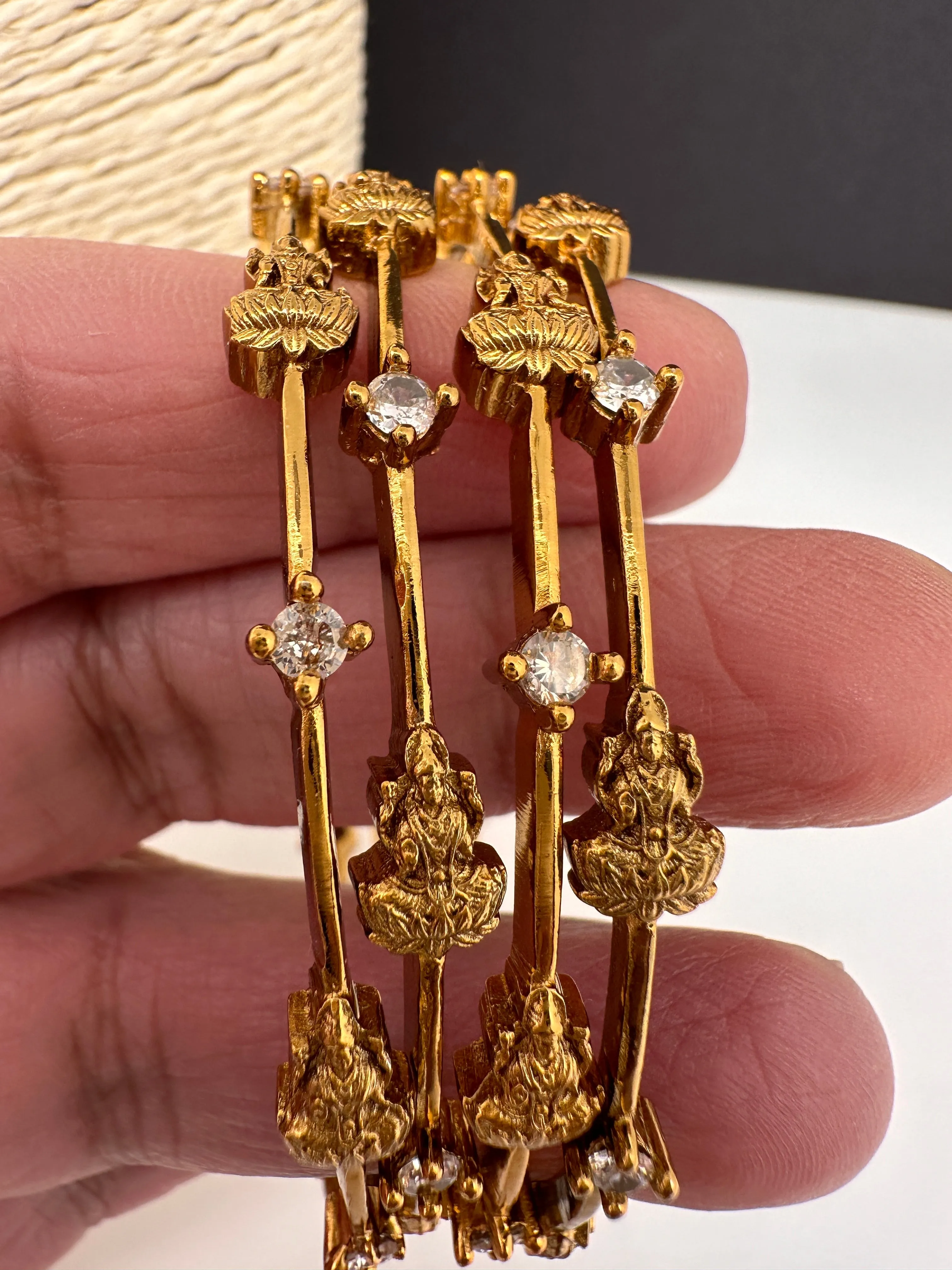Matte Goddess Lakshmi Bangles