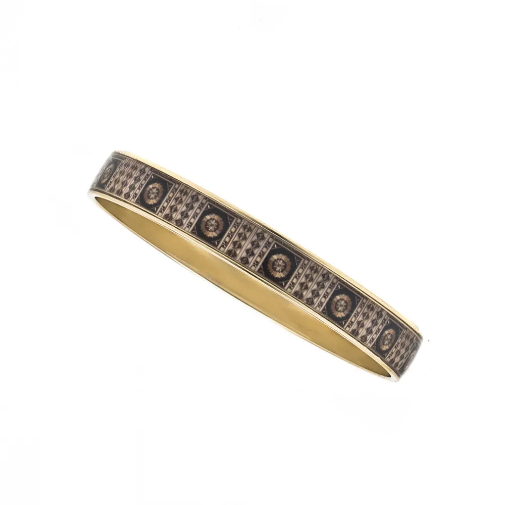 MAYA Russian Marquetry Bangle Bracelet 3/8"