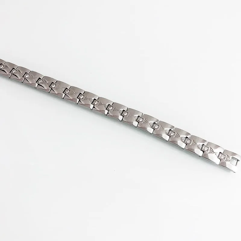 Men Stainless Steel Bracelet Women Health Care Germanium Bio Negative Ions Wrist Accessories