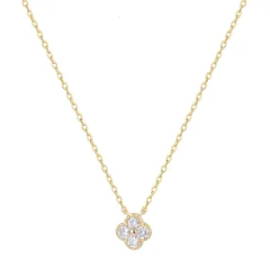 MIA MINI CRYSTAL CLOVER GOLD NECKLACE