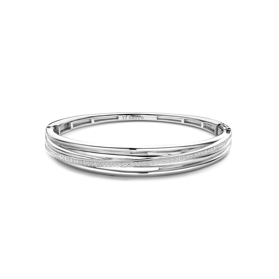 Milano CZ Bangle - Silver - 23046ZI