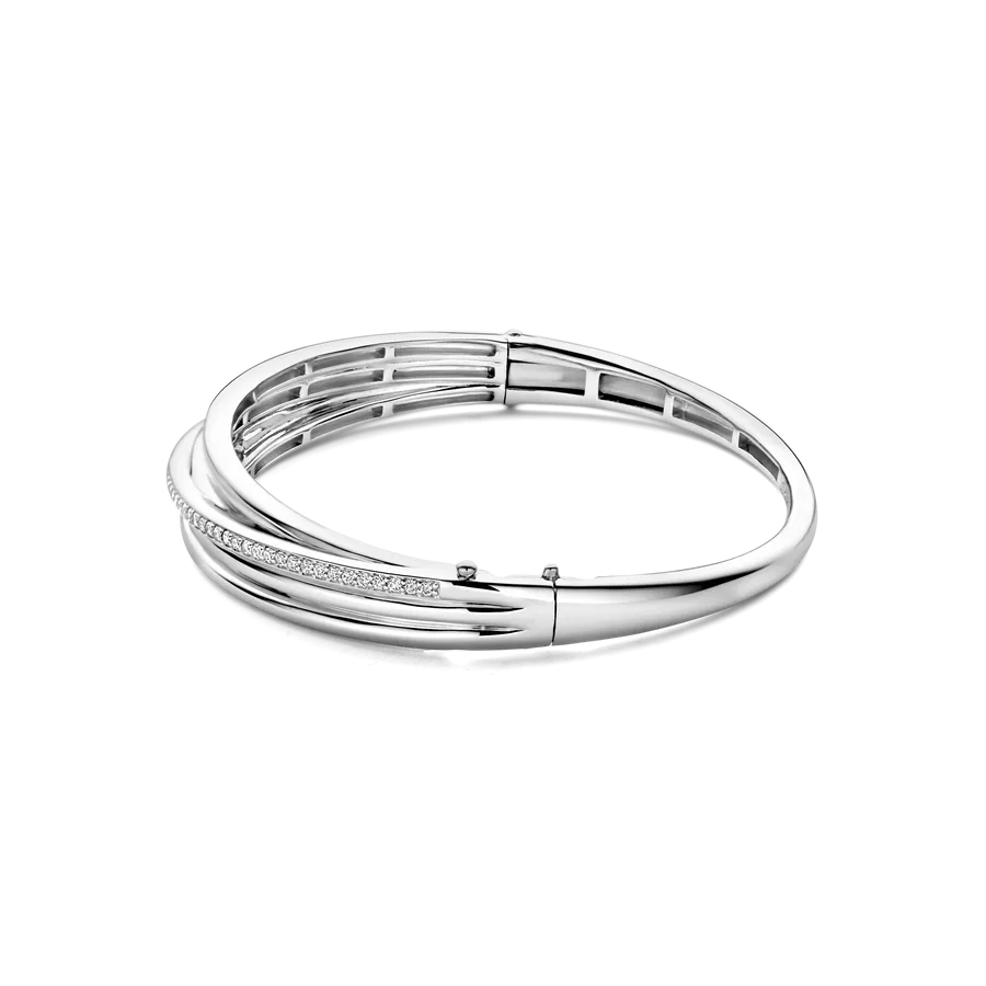 Milano CZ Bangle - Silver - 23046ZI