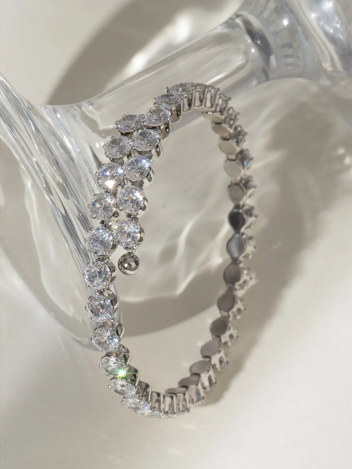 MQTIME  -   Stainless Steel Inlaid Zircon Bracelet