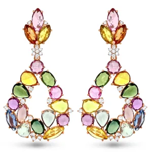 Multicolor Sapphire Earrings