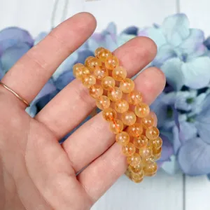Natural Citrine Beaded Bracelet