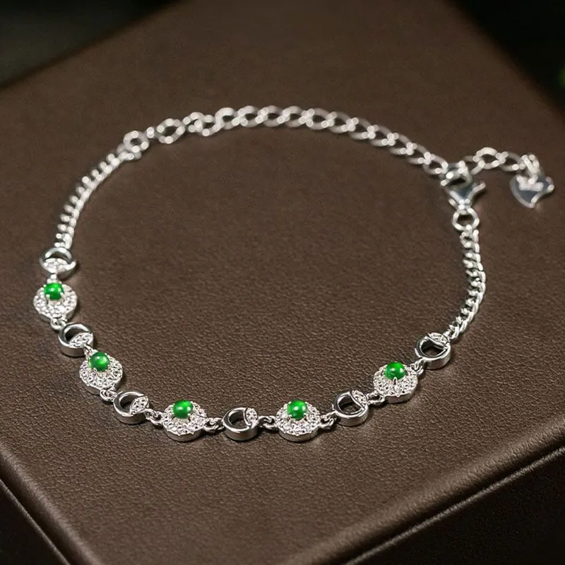 Natural jasper round bracelet for women