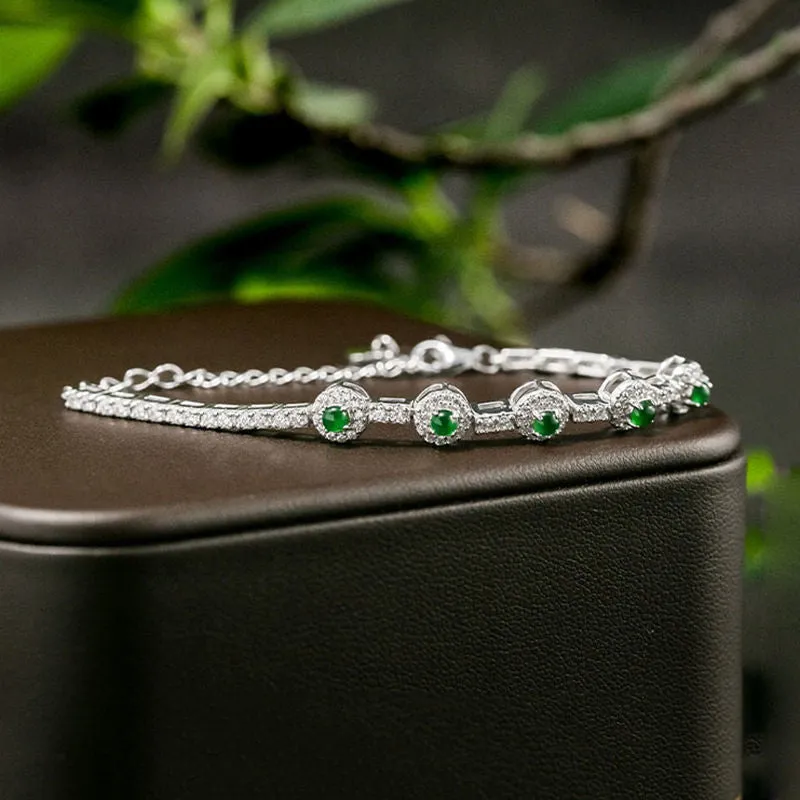 Natural jasper round bracelet for women