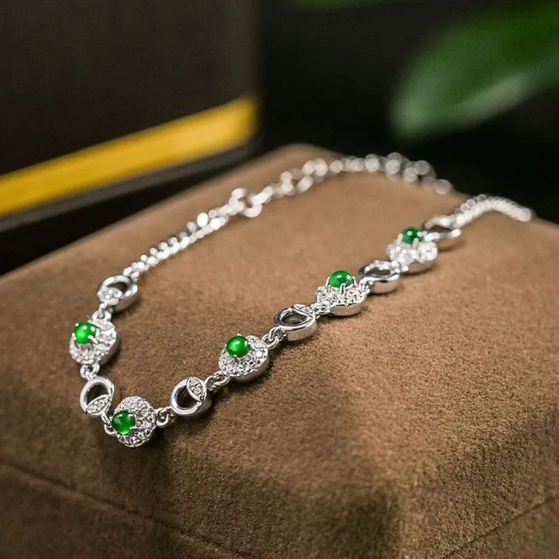Natural jasper round bracelet for women