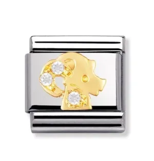 NOMINATION Link Gold Zodiac CZ Capricorn
