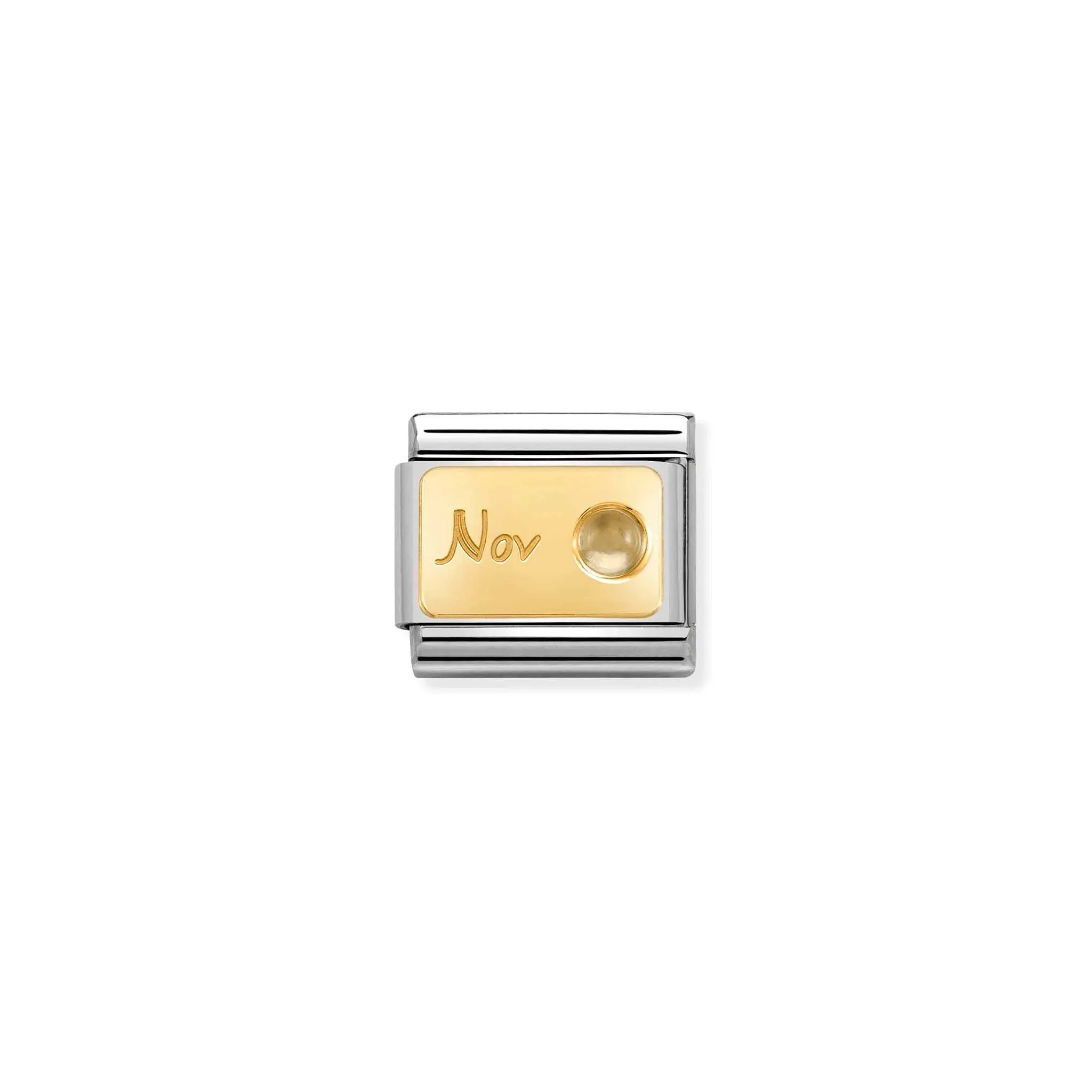 November Birthstone 18k Gold Charm