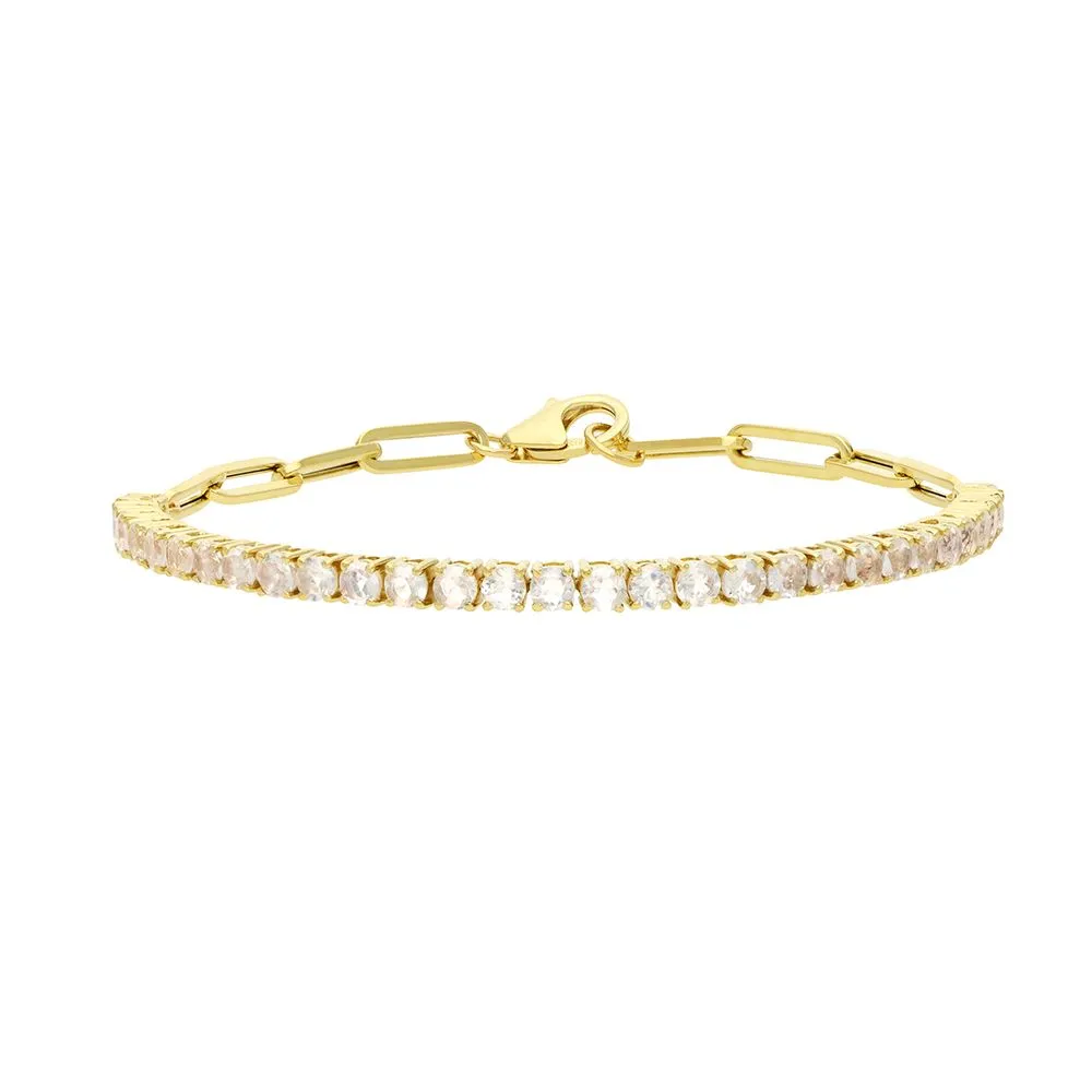 Pink Sapphire Bracelet 7''