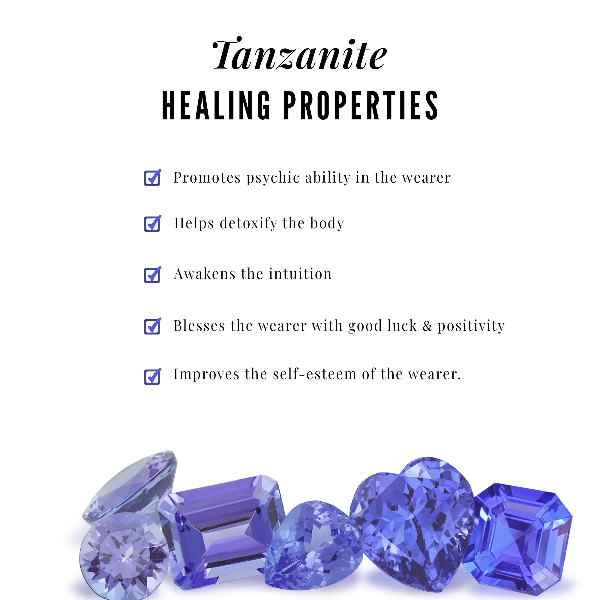 Real Tanzanite Solitaire Teardrop Stud Earrings