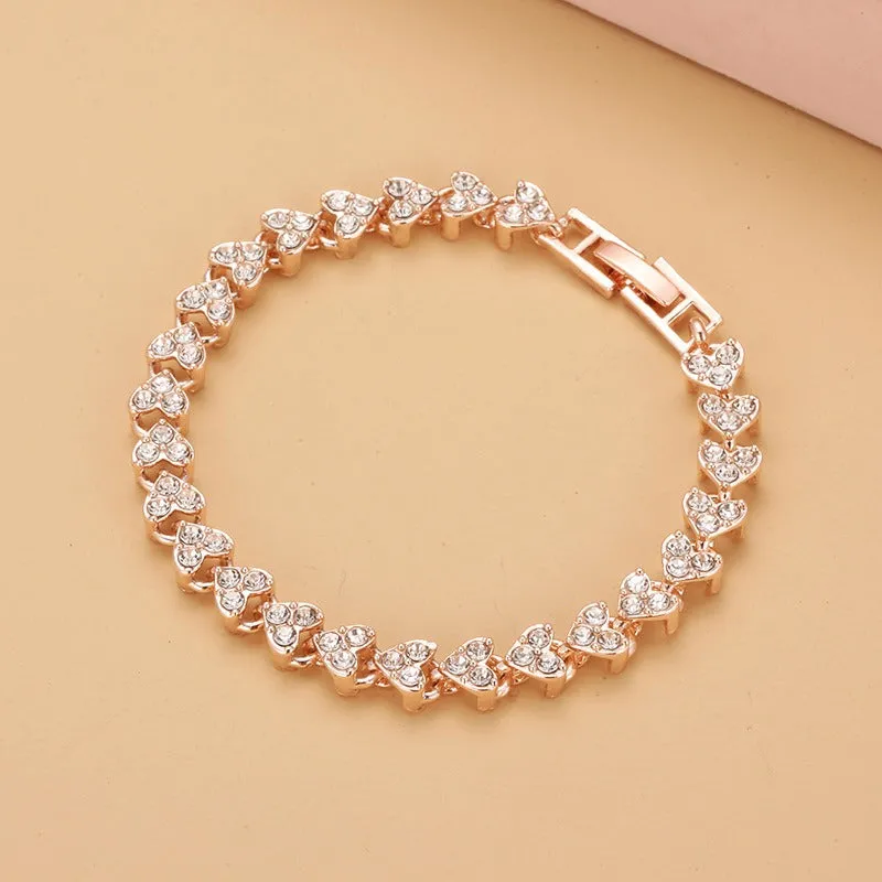 Roman Women's Zircon Crystal New Bracelet