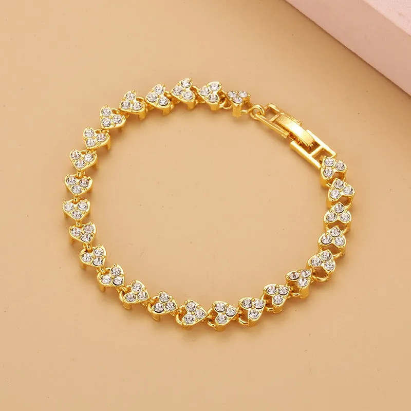 Roman Women's Zircon Crystal New Bracelet