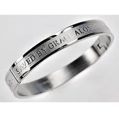 Saved By Grace Stainless Steel Bangle Bracelet